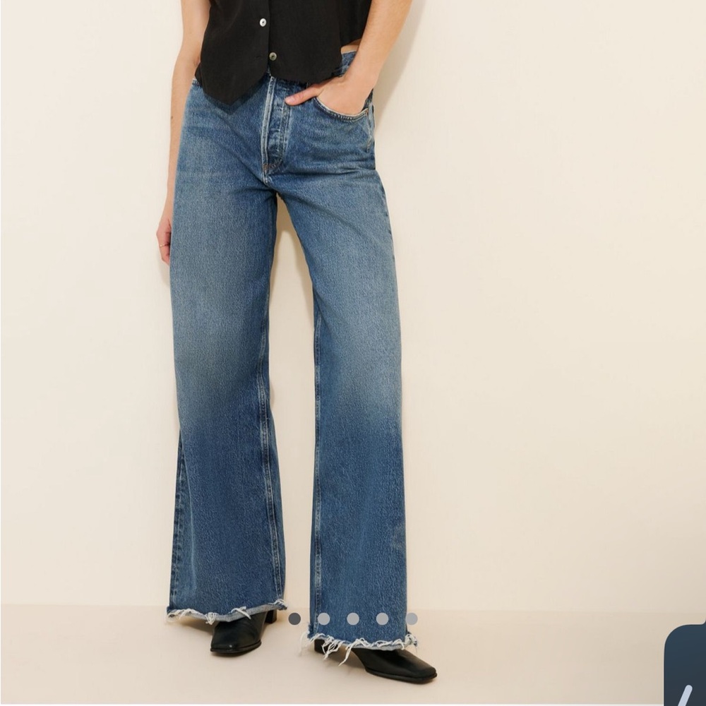Agolde dame raw hem jeans